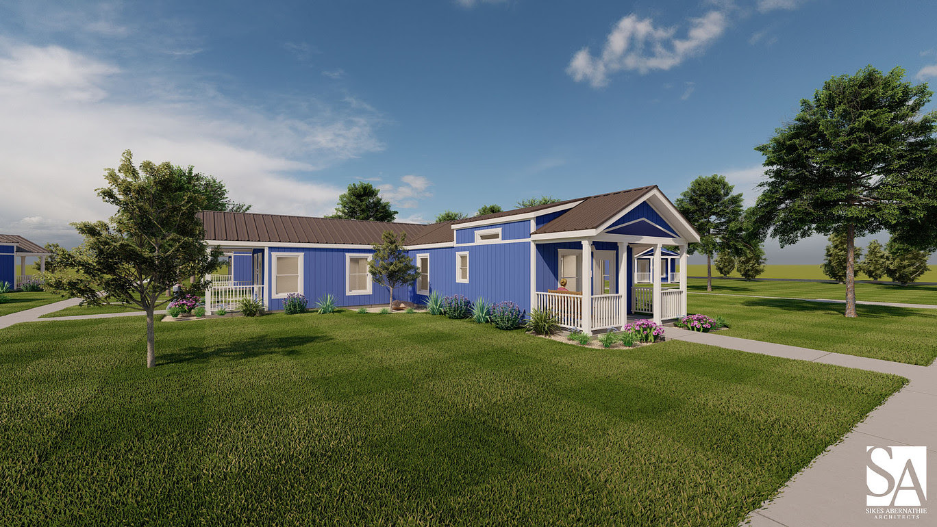 City Lights Village — cottage side elevation